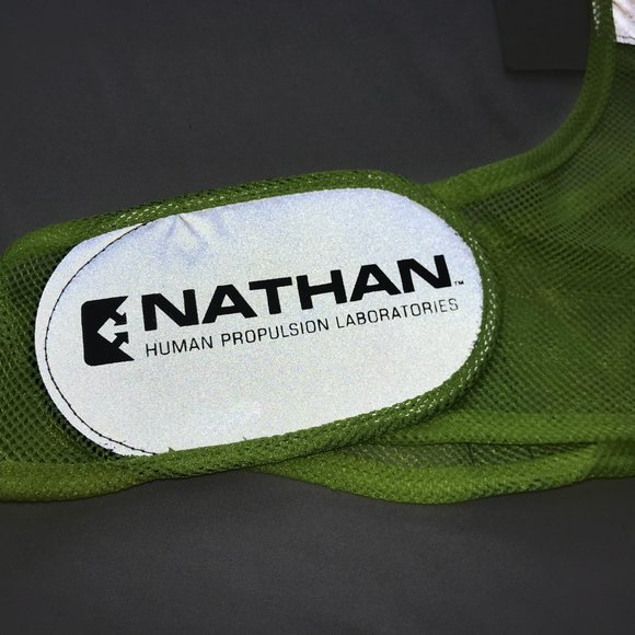NWT NATHAN Streak Reflective Vest Running Hi Vis Visibility Yellow - Picture 12 of 16